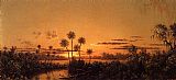 Florida River Scene, Early Evening, After Sunset by Martin Johnson Heade